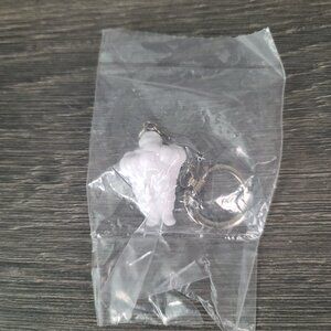 Vintage Michelin Man Plastic Keychain Fob Figurine Automobile Tire Advertising